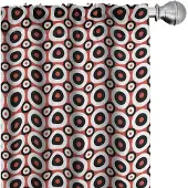 Abakuhaus Voorhangen – Microvezel – Retro Concentric – 2x75x175