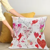 Abakuhaus Liefde Kussenhoes – Valentijn – 40x40 cm – dubbelzijdig bedrukt