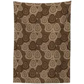 Abakuhaus Tafelkleed – Bruin-ivoren Cirkelpatroon 140x170 cm