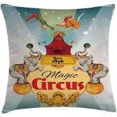 Abakuhaus Kussenhoes – Wijnoogst Circustent – Digitaal bedrukt, 50x50 cm