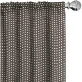Abakuhaus Retro gordijnen – halftoonpunten – 2x75x175 cm – taupe/champagne