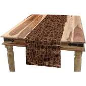 Abakuhaus tafelloper – bakkerijthema, 40×180 cm – Cocoa Redwood