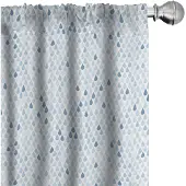 Abakuhaus – Blauw/Wit Voorhangen – 2x75x245 cm – Microvezel – Halfschaduw