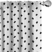 Abakuhaus 2x Voorhang – 75x225 cm – Zwart/Wit, Rhombus-Mozaïek