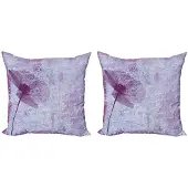 Abakuhaus Kussenhoes Set – 2x50x50 cm – Gebloemd, dubbelzijdig