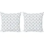 Abakuhaus Anker kussenhoes – 2x50x50 cm – dubbelzijdig – marine/wit