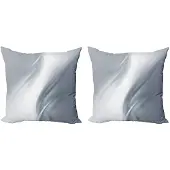 Abakuhaus Grijze Kussenhoes Set – 2x40x40 cm – Dubbelzijdig bedrukt