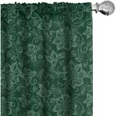 Abakuhaus Gordijnen – Paisley – 2×75×245 cm – Microvezel – Smaragdgroen