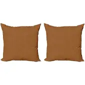 Abakuhaus etnische kussenhoes-set – 2x45x45 cm – dubbelzijdig bedrukt – microvezel licht karamel