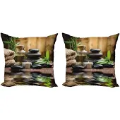 Abakuhaus Spa kussenhoes – 2x 40×40 cm – druk – microvezel
