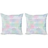 Abakuhaus Pastel Kussenhoes Set – 2x45x45 cm – Dubbelzijdig