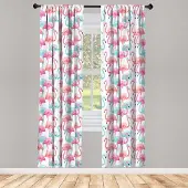 Abakuhaus Aquarell Hawaii Flamingos - Voorhangen 75x245 cm