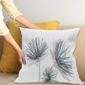 Abakuhaus Kussenhoes Bloemen – Dubbelzijdig, 40x40 cm, Lichtblauw/Grijs