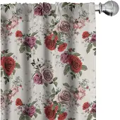Abakuhaus Shabby Flora Voorhangen – 2x75x245 cm – Microfaser – Halfdonkerend