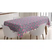 Abakuhaus Roze stippen tafellaken – Satijn – 140×200 cm – Roze, bleekroze