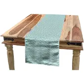 Abakuhaus cirkel-tafelrok – rechthoekig – 40x180 cm – hemelsblauw/wit