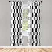 Abakuhaus Voetbal gordijnen – 2x75x225 cm – halfdonker, 100% microfaser – Wit/Zwart