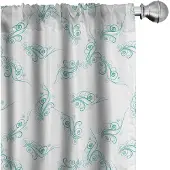 Abakuhaus Turkoois Gordijnen – 2x75x225 cm – Microvezel, Halverduisterend