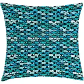 Abakuhaus Vis-kussenhoes – Dubbelzijdig bedrukt – 40×40 cm – Veelkleurig