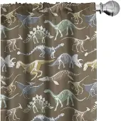 Abakuhaus Dinosaurussen – 2-delig, 150 x 245 cm – microvezel, donkerend