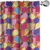 Abakuhaus Kleurrijke Voorhangen – Grunge Cirkel – 2x75x225 cm – Microvezel