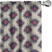 Abakuhaus Ikat Voorhangen – 2x75x225 cm – Mikrofaser, Meerkleurig