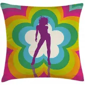 Abakuhaus Psychedelische Kussenhoes – Blumenfrauentanz – Dubbelzijdig – 40x40 cm