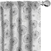 Abakuhaus Abstracte Gordijnen – 2x75x225 cm – Microvezel – Gedroogde rozen