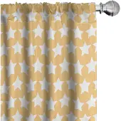 Abakuhaus – 2x75x245 cm Gordijnen – Abrikozen-crème – microvezel, halfverduisterend