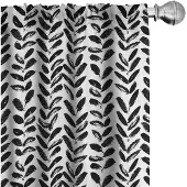 Abakuhaus Zwart-Wit Gordijnpaneel – 2x75x245 cm – Microvezel – Halverdukd