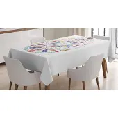 Abakuhaus Paashaas Tafelkleed – 140x170 cm – Wit satijn & machinewasbaar