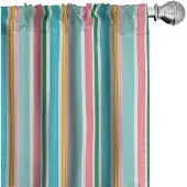 Abakuhaus Gordijnen met naaldstrepen – 2x75x245 cm – microvezel – veelkleurig