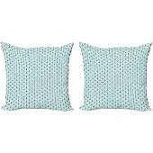 Abakuhaus Anker Kussenhoes Set – 2x 40x40 cm – Dubbelzijdig – Seafoam Teal