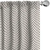 Abakuhaus Abstrakt Gordijnen – Ritmisch gaasontwerp – 2x75x225 cm – Champagne koksgrijs