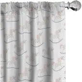 Abakuhaus Eenhoorn Voorhangen – 2x75x175 cm – mikrofiber – halfverduisterend – blauw/roze