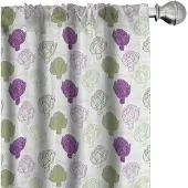 Abakuhaus Artisjok – Gordijnen – 2x75x175 cm – Microvezel – Lindegroen/Violet