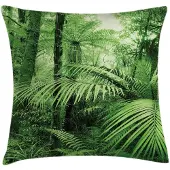 Abakuhaus regenwoud kussenhoes – 60x60 cm – groen, digitaal bedrukt