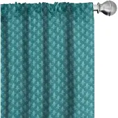 Abakuhaus Fleur de Lis – Gordijnen 2x75x245 cm teal