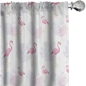 Abakuhaus – Hawaii-gordijnen – 2x75x245 cm – microvezel, halfdonkerend, pastelwit