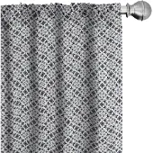 Abakuhaus Voorhangen – Geometrisch patroon – 2x75x225 cm – Microfibre – paarsblauw koksgrijs