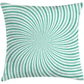 Abakuhaus Kussenhoes – Twisting gestreept Whirlpool-patroon – 50x50 cm – Mintgroen/Seafoam, dubbelzijdig
