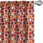 Abakuhaus Geometrische gordijnen – ovalen – 2x75x245 cm – Marigold