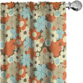 Abakuhaus – Bloemen gordijnen 2x75x175 cm – veelkleurige microvezel