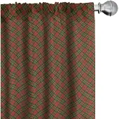 Abakuhaus Geruite Gordijnen – 2x75x225 cm – Microvezel, Verduisterend