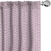 Abakuhaus Geometrische Voorhangen – 2x75x245 cm – violet lichtroze