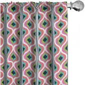Abakuhaus Welle Gordijnen – Geometrisch 101350 – 2x75x225 cm – Meerkleurig