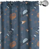 Abakuhaus Ruimte-Thema Gordijnen – 2x Panelen 75x225 cm – Microvezel, Halfdonker