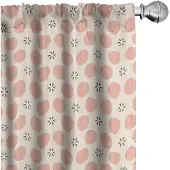 Abakuhaus – Pastel Gordijnen – 2x75x225 cm – Microvezel – Halfschaduw – Zalm Koksgrijs
