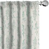 Abakuhaus Bloemen gordijnen – 2x75x175 cm – microvezel – groen crème