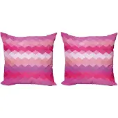 Abakuhaus Felroze decoratieve kussenhoes – 2x60x60 cm – Dubbelzijdig bedrukt